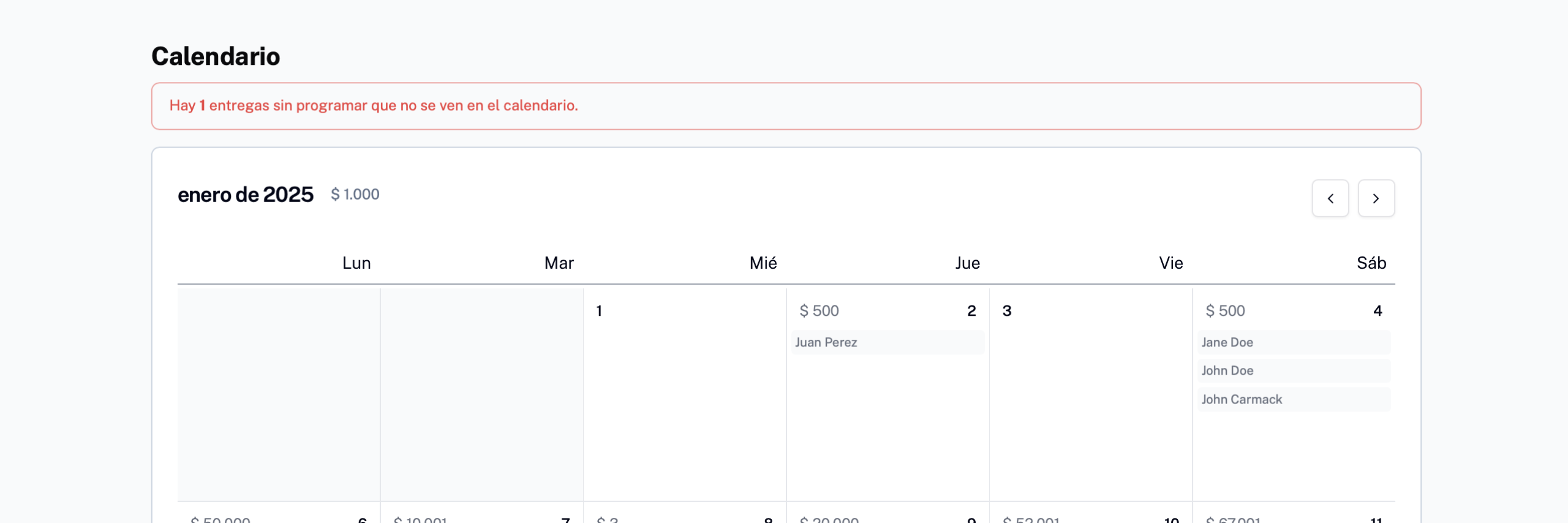 Calendar